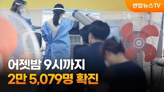 어젯밤 9시까지 2만 5,079명 확진…'더블링' 지속 / 연합뉴스TV (YonhapnewsTV)