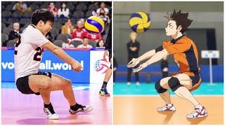 Tomohiro Yamamoto  Nishinoya In Real Life Volleyball  Crazy Skills Hd