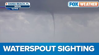 Waterspout Forms in Broward County, Florida Before Moving Onshore