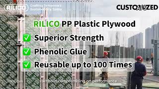 RILICO PP Plastic Plywood and its seamless integration with the Aluminum Formwork System (AFS).