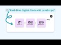 ⏰ How to Build a Dynamic Digital Clock Using HTML, CSS & JavaScript | Beginner Web Dev Project