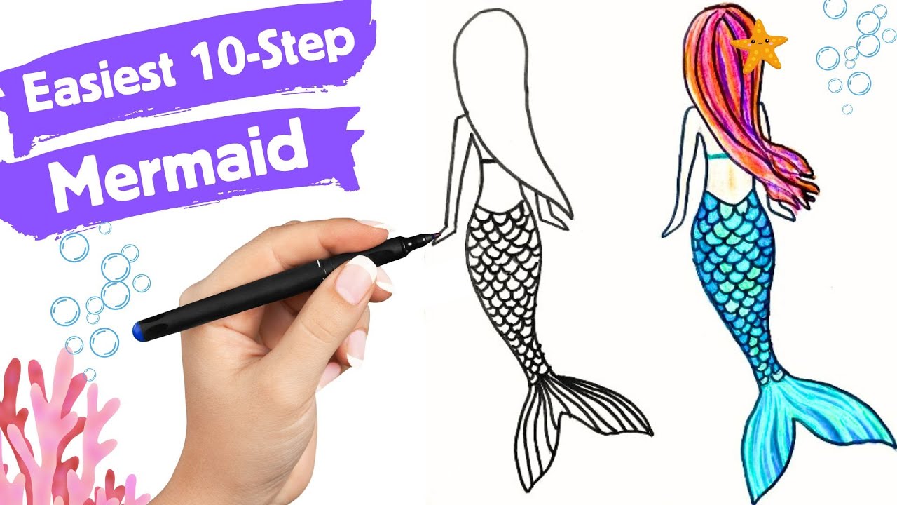 Incredible Mermaid Drawings Disney Store Ariel Le 300 Stunning