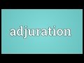 Adjuration Meaning