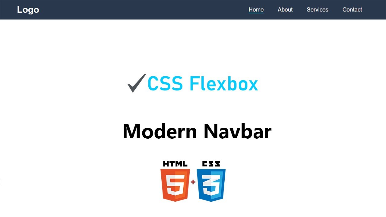 How To Make Modern Navbar Using HTML & CSS | Navigation Menu Bar ...