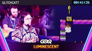Luminescent by Glitchcat7 in 41:36 - Awesome Games Done Quick 2024