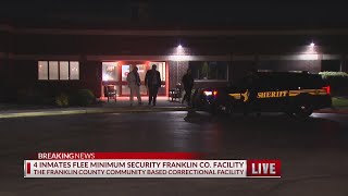 Four inmates flee minimum security Franklin County facility