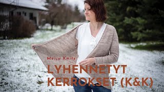 Lyhennettyjen kerrosten neulominen (kiedo \u0026 käännä)