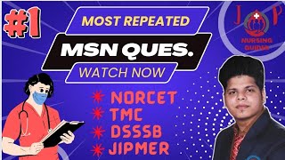 MSN MOST IMPORTANT QUESTIONS #norcet2022 #tatamemorialhospital #jipmer #dsssb #aiims #staffnurse