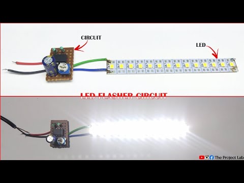 LED Flasher Circuit Using 555 Timer IC | The Project Lab - YouTube