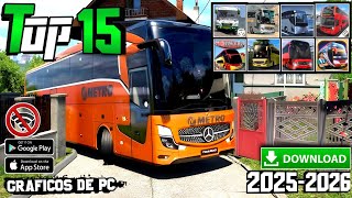 💥Top 15 | Mejores Juegos de  Simulación de Autobús para Android y ios | 2025 - 2026