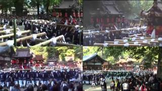 ２０１４うたの秋祭り　宇太水分神社境内での４ヶ所からの撮影