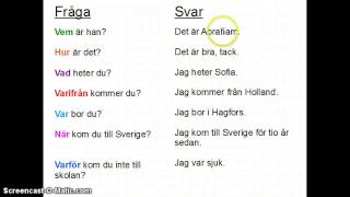 Sfi: Frågor och svar. Studieväg 1