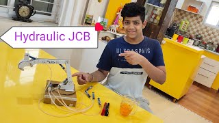 How to make Hydraulic JCB|crane|step by step|easy DIY. with cardboard