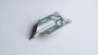 Easy Money PLANE Origami Dollar Tutorial DIY