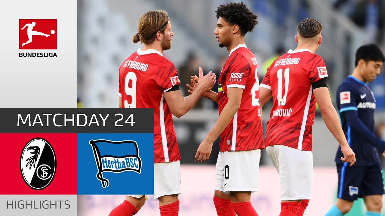 SC Freiburg - Hertha Berlin 3-0 | Highlights | Matchday 24 – Bundesliga ...