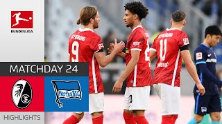 SC Freiburg - Hertha Berlin 3-0 | Highlights | Matchday 24 – Bundesliga 2021/22