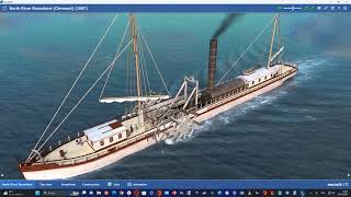 How did the very first steamboat in the world work? 1807