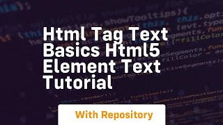 Html tag text basics html5 element text tutorial