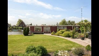 Te koop woonboot met 1330 m2 eigen grond - Leppedyk 1009 Grou (Friesland)