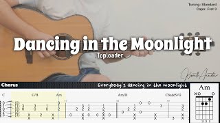 Dancing in the Moonlight - Toploader | Fingerstyle Guitar | TAB + Chords + Lyrics