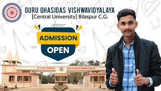 How to get ADMISSION IN GURU GHASIDAS UNIVERSITY BSP #ggu #cuet Anurag sir