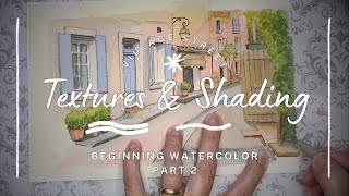 Watercolor Texture & Shading | Part 2 | Painting a Village