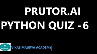 Python Quiz -6 | #prutor pythonquiz6 #quiz