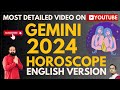 Gemini 2024 Horoscope Predictions in English | Vedic Astrology | Yearly Horoscope Gemini Zodiac 2024