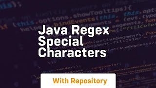 java regex special characters