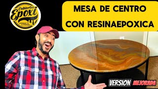 MESA DE CENTRO CON RESINA EPOXICA