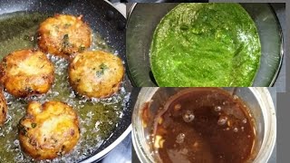 ठेले जैसी चटपटी आलू टिक्की चाट और हरी और लाल चटनी घर पर बनाएं l Aloo tikki chaat