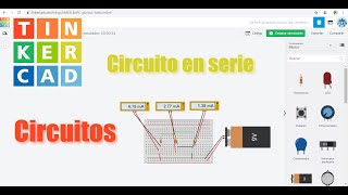 Simulador electricidad onlilne - Tinkercad - Crear circuitos en serie