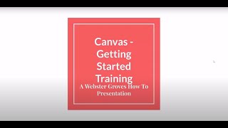 Canvas Getting Started Training