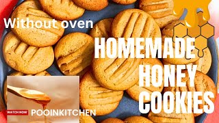 Homemade honey  cookies | Without oven recipe | without egg #cookies