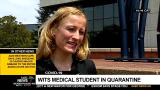 Coronavirus | Wits medical student quarantined after testing positive