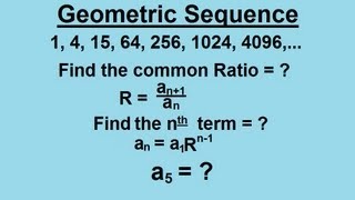 Algebra - Sequences And Series (4 of 6) Geometric Sequence
