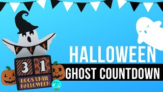 Halloween 3D Ghost Countdown Free SVG Cut File Paper Craft with Cricut and Silhouette