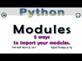 Python: 5 ways to import your modules with how-to examples.