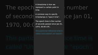 What is Epoch Timestamp?