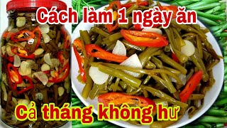 Cách làm Dưa Rau Muống chua ngọt giòn ngon tự nhiên.