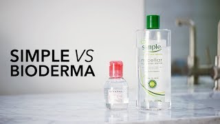 MICELLAR REVIEW: Bioderma Sensibio vs. Simple Micellar Cleansing Water | LvL