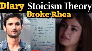 BREAKING: Sushant Singh Diary’s STOICISM Theory Proves Rhea Chakraborty GUILTY |Sushant Singh Rajput