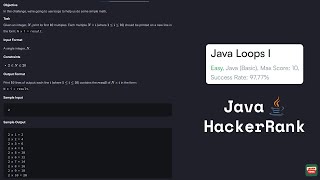 Java HackerRank | Java Loops (1) | No Talking
