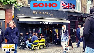 SOHO London streets walking tour, london walk | Keep Walking 4K