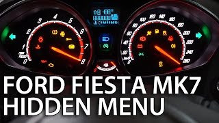 How to enter Ford Fiesta MK7 hidden menu (diagnostic service mode, DTC, needle sweep)