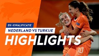 Highlights OranjeLeeuwinnen-Turkije (3/9/2019) EK-kwalificatie