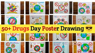 Lahari Virudha Poster / Say No To Drugs Poster /International Day Against Drug Abuse Poster Drawing