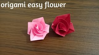 Easy Origami Rose | How to make easy origami rose flower