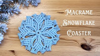 Makramee lumehelves/Macrame Snowflake Coaster Tutorial ❄️