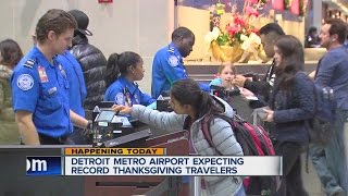 Detroit Metro Airport expecting record Thanksgiving travelers